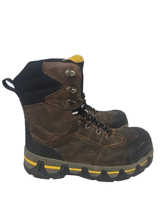 Dakota Men\'s 8\'\' 8550 Comp Toe Comp Plate Work Boots Brown Size 10.5M